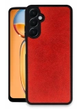 Newface Samsung Galaxy A35 5G Kılıf Aras Deri Kapak - Kırmızı