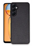 Newface Samsung Galaxy A55 5G Kılıf Aras Deri Kapak - Siyah