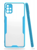Newface Samsung Galaxy A71 Kılıf Platin Silikon - Mavi