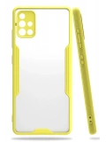 Newface Samsung Galaxy A71 Kılıf Platin Silikon - Sarı