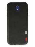 Newface Samsung Galaxy J7 Pro / J730 Kılıf Loop Deri Silikon - Siyah