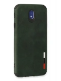 Newface Samsung Galaxy J7 Pro / J730 Kılıf Loop Deri Silikon - Yeşil