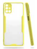 Newface Samsung Galaxy M31S Kılıf Platin Silikon - Sarı