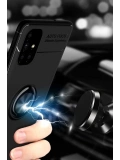 Newface Samsung Galaxy M51 Kılıf Range Yüzüklü Silikon - Mavi
