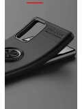 Newface Samsung Galaxy Note 20 Kılıf Range Yüzüklü Silikon - Kırmızı
