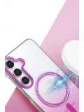 Newface Samsung Galaxy S23 FE Glossy Magsafe Kapak - Mor