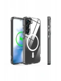 Newface Samsung Galaxy S23 Kılıf Magneticsafe Şeffaf Silikon - Şeffaf