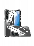 Newface Samsung Galaxy S23 Kılıf Magneticsafe Şeffaf Silikon - Şeffaf