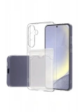 Newface Samsung Galaxy S24 FE Kılıf Kart Şeffaf Silikon - Şeffaf