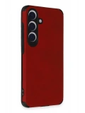 Newface Samsung Galaxy S24 Kılıf Loop Deri Silikon - Kırmızı