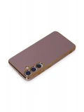 Newface Samsung Galaxy S24 Kılıf Volet Silikon - Mor
