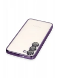 Newface Samsung Galaxy S24 Plus Kılıf Razer Lensli Silikon - Mor