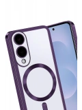 Newface Samsung Galaxy S25 Edge Kross Magneticsafe Kapak - Mor