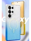 Newface Samsung Galaxy S25 Plus Pummel Shiny Magsafe Kapak - Mavi