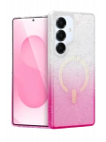 Newface Samsung Galaxy S25 Plus Pummel Shiny Magsafe Kapak - Pembe