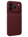 Newface Tecno Spark 50 4G Auto Focus Karbon Kapak - Bordo