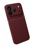 Newface Tecno Spark 50 4G Auto Focus Karbon Kapak - Bordo
