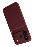 Newface Tecno Spark 50 4G Auto Focus Karbon Kapak - Bordo