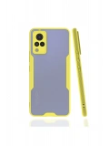 Newface Vivo V21 Kılıf Platin Silikon - Sarı