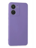 Newface Vivo Y16 Kılıf First Silikon - Lila