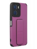 Newface Vivo Y16 Kılıf Mega Standlı Silikon - Mor
