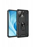 Newface Xiaomi Mİ 11 Lite Kılıf Sofya Yüzüklü Silikon Kapak - Siyah