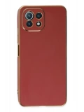 Newface Xiaomi Mİ 11 Lite Kılıf Volet Silikon - Kırmızı