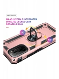 Newface Xiaomi Poco F3 Kılıf Sofya Yüzüklü Silikon Kapak - Rose