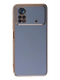 Newface Xiaomi Poco X4 Pro 5G Kılıf Volet Silikon - Mavi