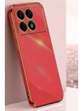 Newface Xiaomi Poco X6 Pro Kılıf Volet Silikon - Kırmızı