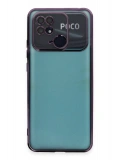 Newface Xiaomi Redmi 10C Kılıf Razer Lensli Silikon - Mor