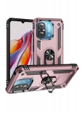 Newface Xiaomi Redmi 12C Kılıf Sofya Yüzüklü Silikon Kapak - Rose