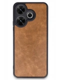 Newface Xiaomi Redmi 13 4G Kılıf Aras Deri Kapak - Taba