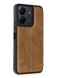 Newface Xiaomi Redmi 13C Kılıf Flip Cover - Taba