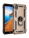 Newface Xiaomi Redmi 7A Kılıf Sofya Yüzüklü Silikon Kapak - Gold