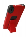Newface Xiaomi Redmi 9A Kılıf Mega Standlı Silikon - Kırmızı