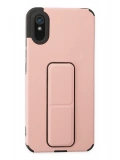 Newface Xiaomi Redmi 9A Kılıf Mega Standlı Silikon - Pudra