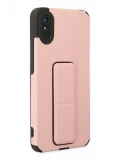 Newface Xiaomi Redmi 9A Kılıf Mega Standlı Silikon - Pudra