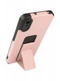 Newface Xiaomi Redmi 9A Kılıf Mega Standlı Silikon - Pudra