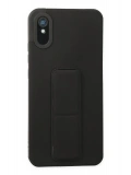 Newface Xiaomi Redmi 9A Kılıf Mega Standlı Silikon - Siyah
