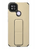 Newface Xiaomi Redmi 9C Kılıf Mega Standlı Silikon - Gold