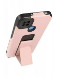 Newface Xiaomi Redmi 9C Kılıf Mega Standlı Silikon - Pudra