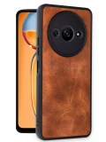 Newface Xiaomi Redmi A3 4G Kılıf Aras Deri Kapak - Taba