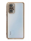 Newface Xiaomi Redmi Note 10 Pro Kılıf Razer Lensli Silikon - Gold