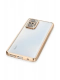 Newface Xiaomi Redmi Note 10 Pro Kılıf Razer Lensli Silikon - Gold
