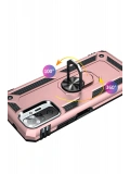 Newface Xiaomi Redmi Note 10 Pro Kılıf Sofya Yüzüklü Silikon Kapak - Rose