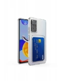 Newface Xiaomi Redmi Note 11 Kılıf Kart Şeffaf Silikon - Şeffaf