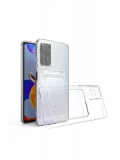 Newface Xiaomi Redmi Note 11 Kılıf Kart Şeffaf Silikon - Şeffaf