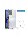 Newface Xiaomi Redmi Note 11 Kılıf Kart Şeffaf Silikon - Şeffaf
