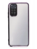 Newface Xiaomi Redmi Note 11 Kılıf Razer Lensli Silikon - Mor